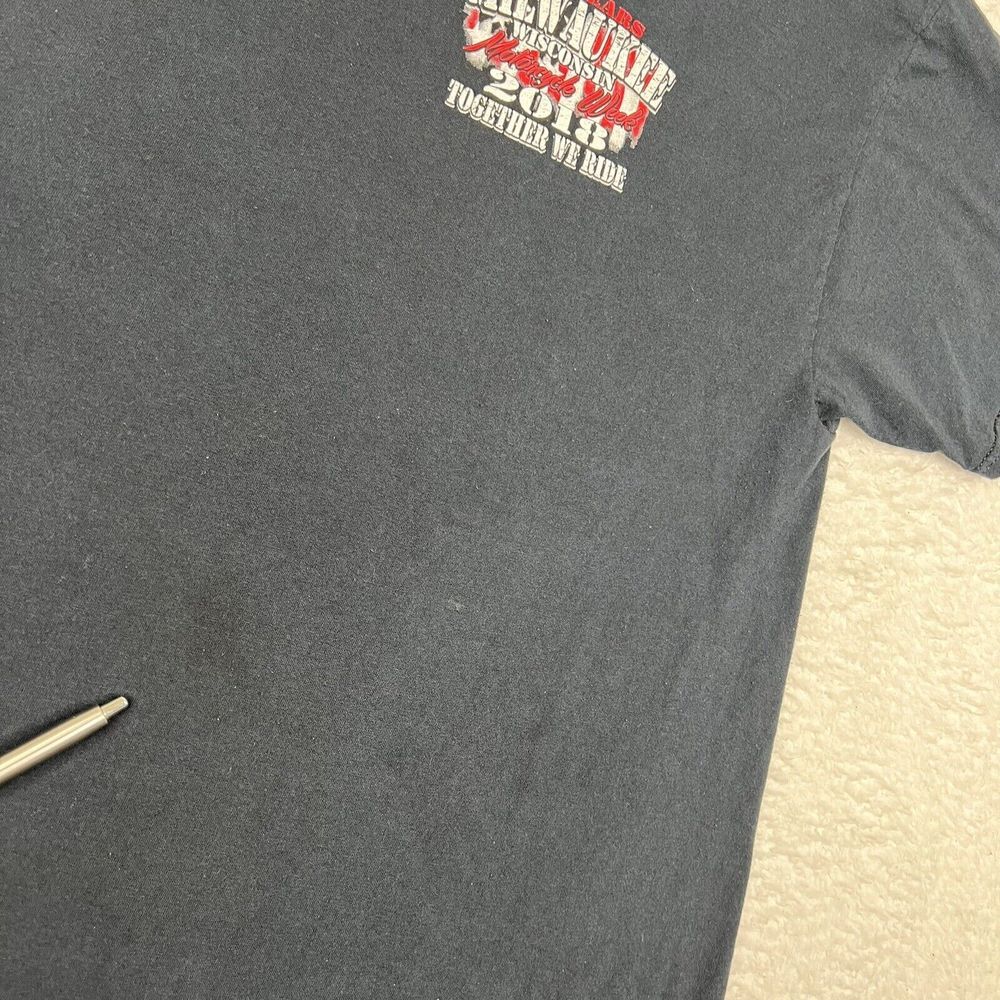Milwaukee Shirt Adult XL Black Wisconsin‎ Motorcycle Week 115 Years Tee VTG Y2K - Picture 7 of 11